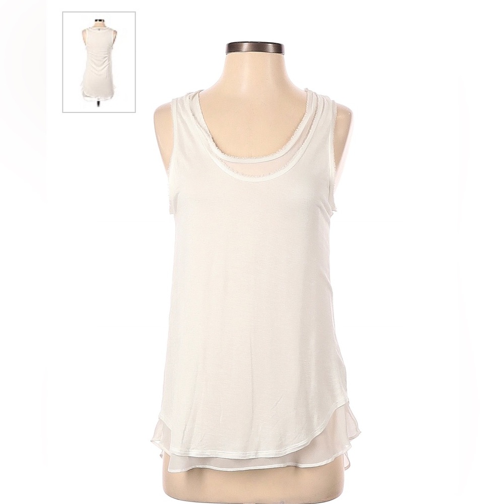 Banana Republic White Sleeveless Blouse